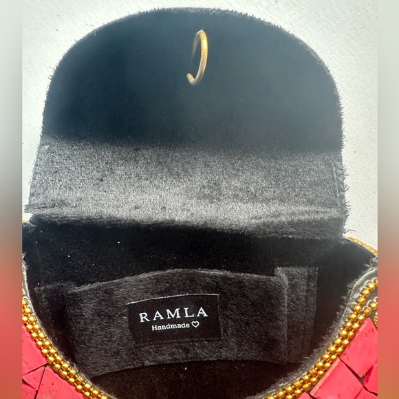 Ramla Beverly Hills Crossbody Clutch Pink Handmade Tiled Bag NWOT - Picture 8 of 10